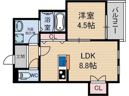 ソル・ヴィヴェール五十鈴【302号室】の間取り