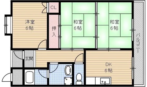 エクセル樋下【3階】の間取り
