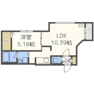 シャトーライフ近代美術館前1【1階】の間取り