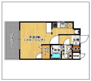 ピュアドームステイツ博多【2階】の間取り