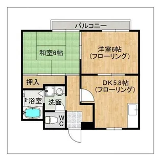 ルーセント平尾南【201号室】の間取り