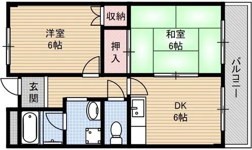 高尾マンション【4階】の間取り