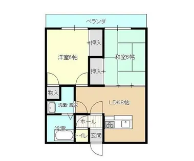 リバーサイド多の津【703号室】の間取り