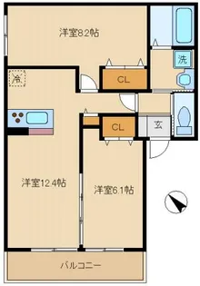 アドラブール【2階】の間取り