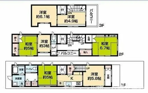 愛知県豊橋市上伝馬町【一戸建】の間取り