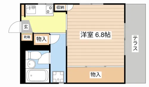 POM【102号室】の間取り