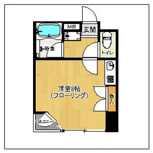 ロマネスク渡辺通り【1階】の間取り