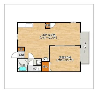アメニティロード21 B棟【101号室】の間取り
