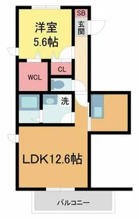 ホワイトホーク【101号室】の間取り