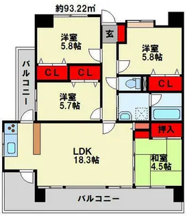 4LDKの間取り画像