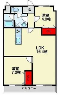 日恵コーポ【1階】の間取り