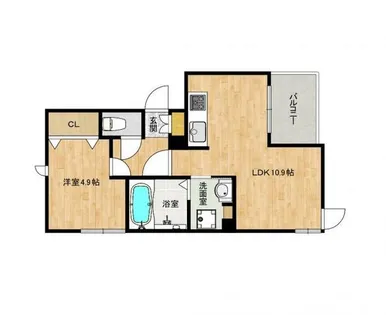 GD Sasabaru Apartment B【102号室】の間取り