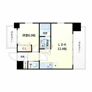 プレジオ御幣島【9階】の間取り