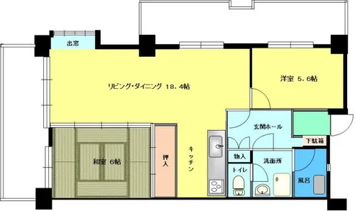 アンピールメゾン黒門【905号室】の間取り