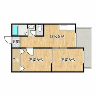 大栄マンション【1階】の間取り