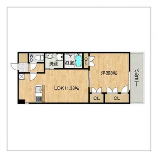 プレジュール大橋【401号室】の間取り