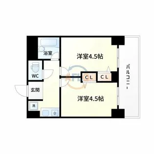 木川東エクセルハイツ【4階】の間取り