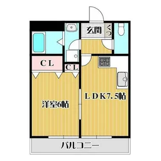 コーポオカモト【103号室】の間取り