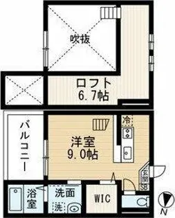 エスポワールTOBESHITA【2階】の間取り
