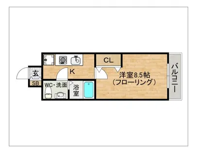 ウイングコート南片江【304号室】の間取り