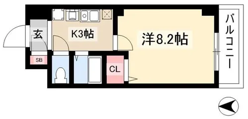 St・ラール【205号室】の間取り