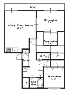 サニーハウス2【2階】の間取り