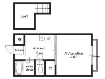 メゾンあすか【1階】の間取り