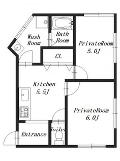 安田マンション【3階】の間取り