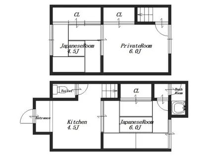 サンロイヤル前川C棟【1階】の間取り