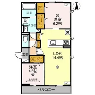 グリシーナ【2階】の間取り