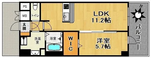 プレサンス神戸セレスティア【7階】の間取り