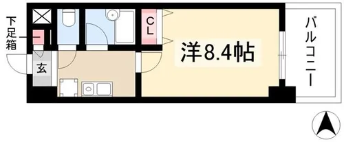 現代ハウス新栄【503号室】の間取り