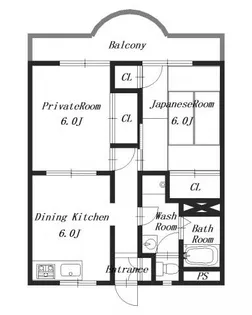 ライズ綾【3階】の間取り