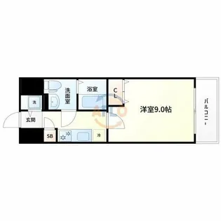 プラウドフラット新大阪【6階】の間取り