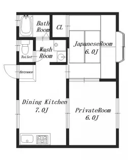 フェルトブルーメ【1階】の間取り