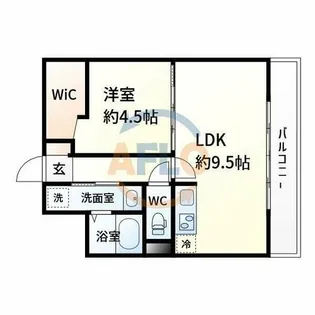 パークモダン新大阪【3階】の間取り