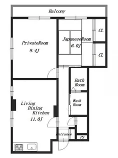メゾンS.T【4階】の間取り