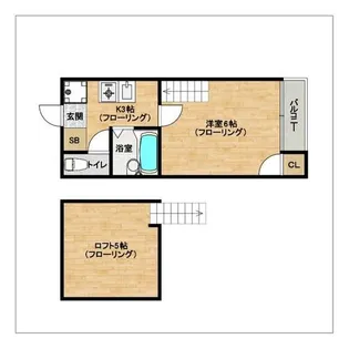 K&Y竹下【102号室】の間取り