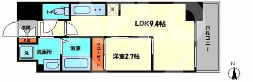 セレーノ南森町【12階】の間取り
