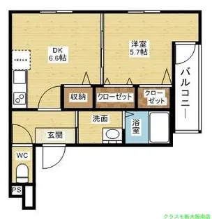 フジパレス豊新Ⅵ番館【3階】の間取り