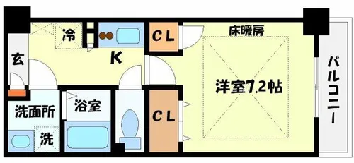 アーバネックス南森町【4階】の間取り