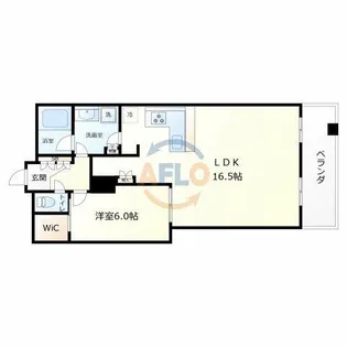 ザ・タワー大阪【15階】の間取り