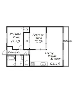 グリーンコーポ橿原【3階】の間取り