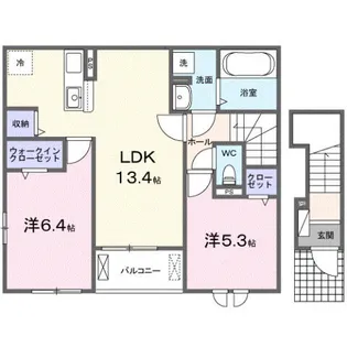 ピュアブルーム【2階】の間取り