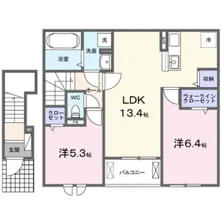 ピュアブルーム【2階】の間取り