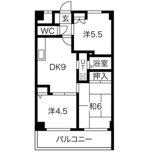 エバーグレース当麻【2階】の間取り