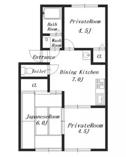 グリーンハイツ【1階】の間取り