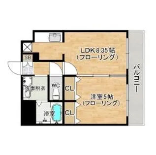 パークフラッツ博多吉塚【4階】の間取り
