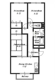 ヒロタコーポⅡ【2階】の間取り
