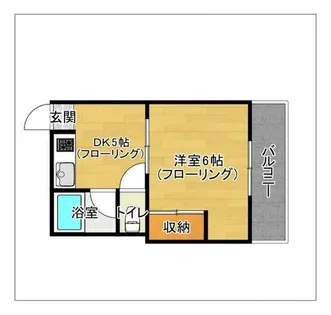 東林寺コーポ【301号室】の間取り